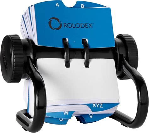 rolodex rotary cards.